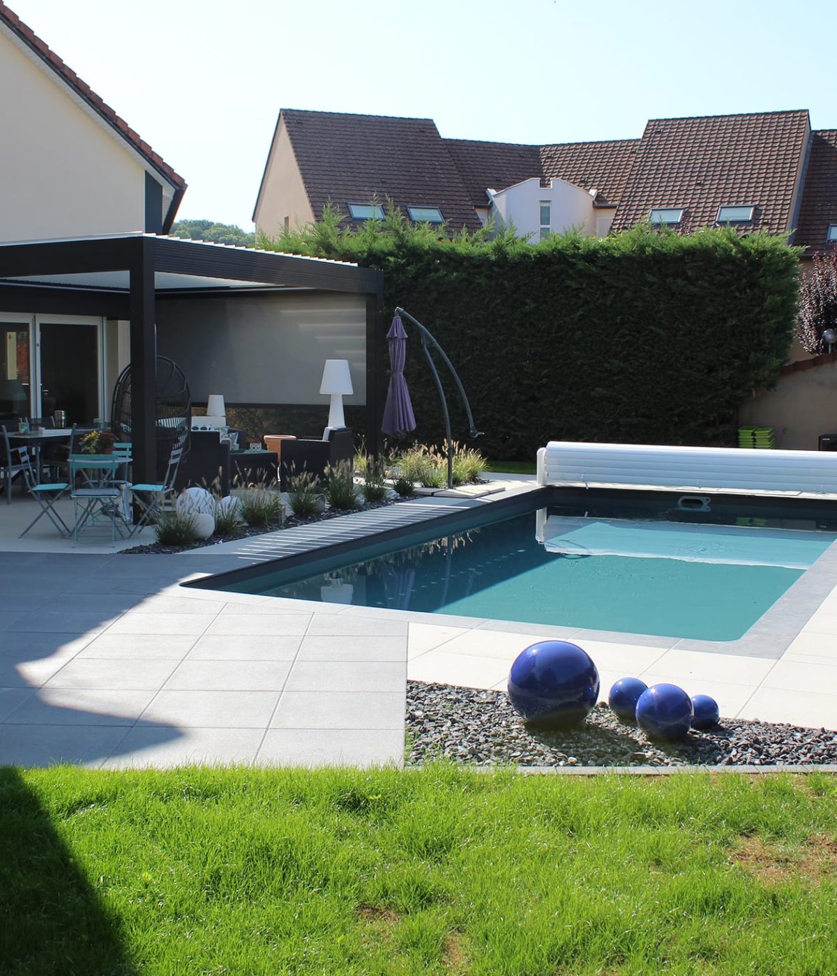 Mini-piscine avec volet de protection - Qualité Spa & Piscine